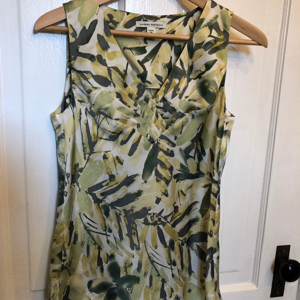 Banana Republic Palm Print Blouse